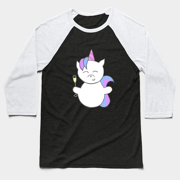 Unicorn loves New Year's Baseball T-Shirt by mikogatita